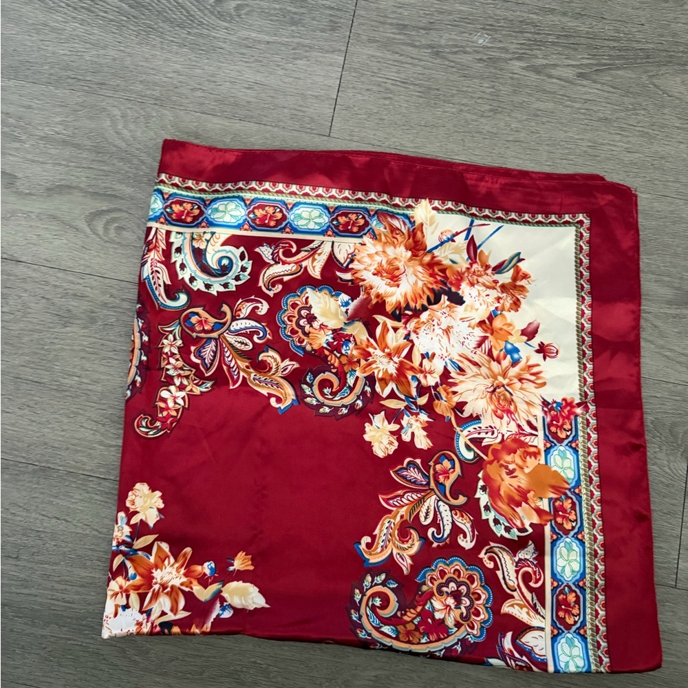 Princess Polly Red Floral Scarf